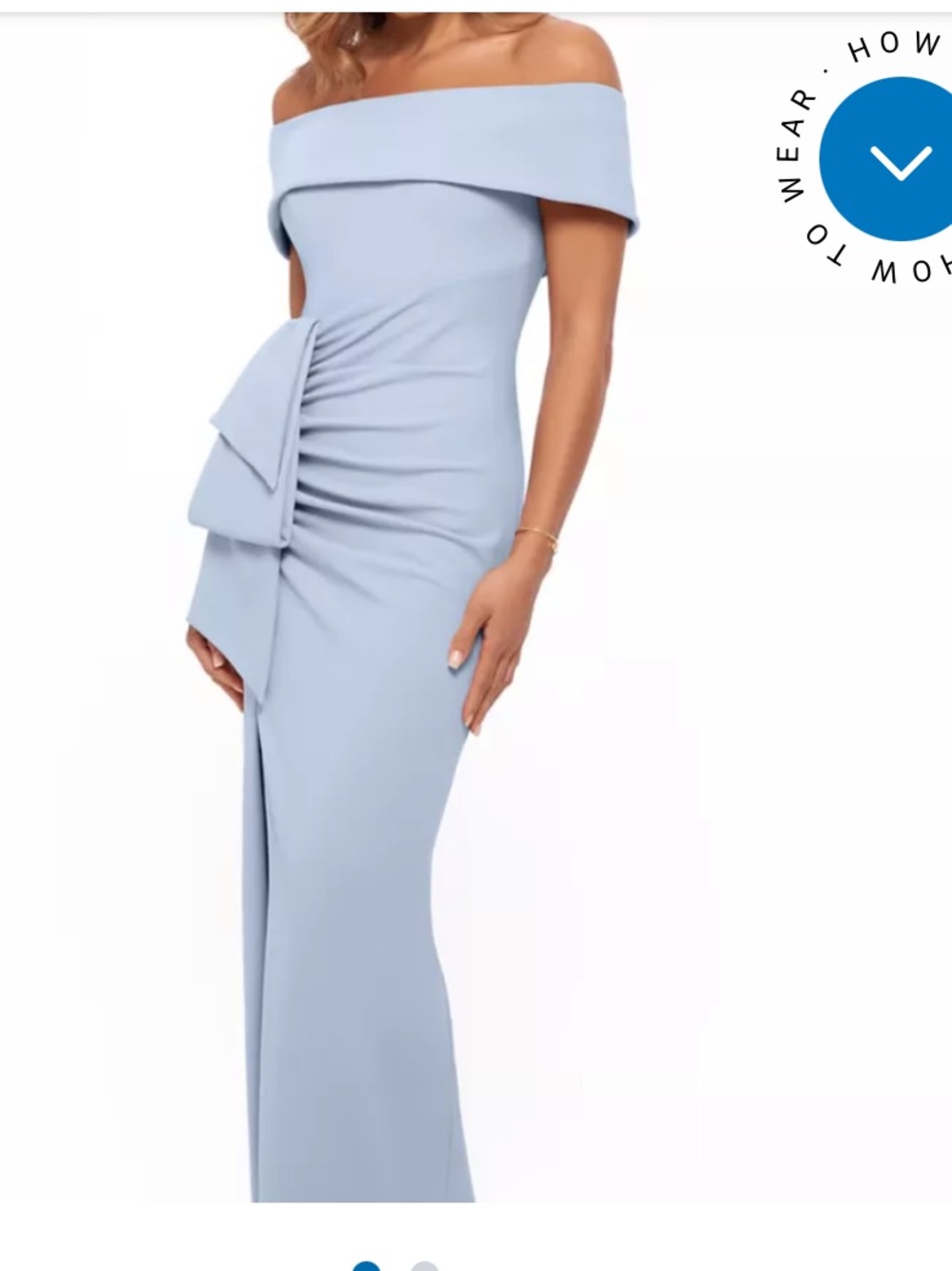 Women's Solid Side Ruched Ruffle Gown 
*read description*